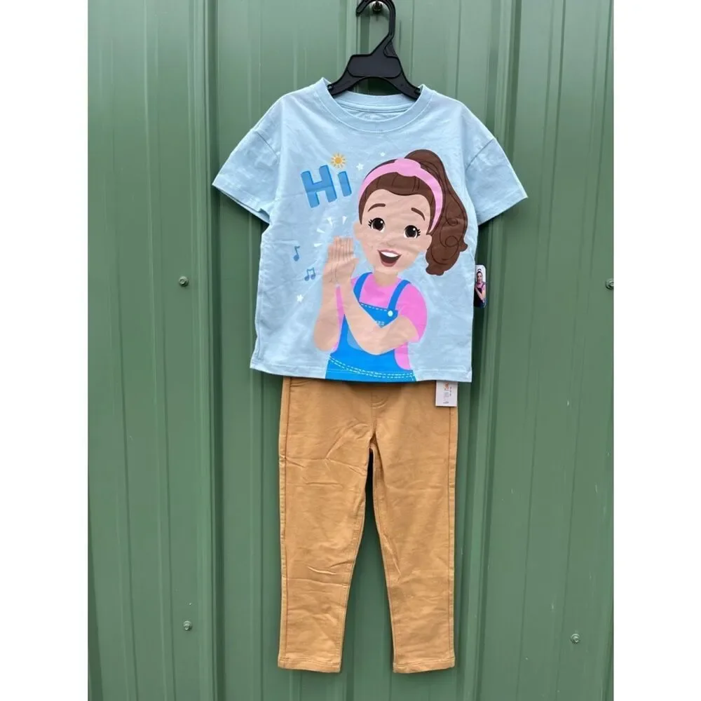 Toddler Girls Ms Rachel T-Shirt & Pants 2-Piece Set Size 5T